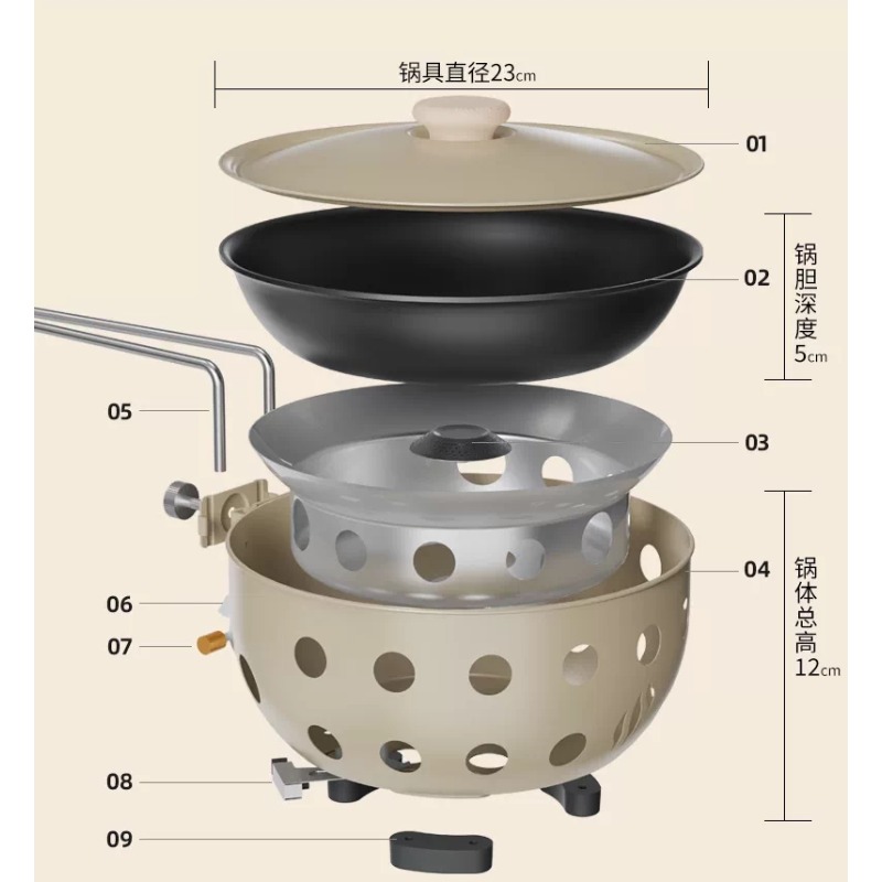 Camping Cooking One Pot - Универсальная портативная кассетная плита для использования