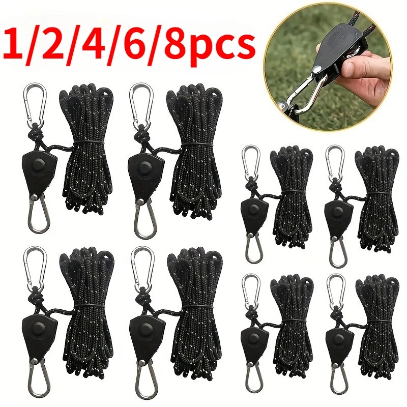 Camping Cooking Hanger - Трос-натяжитель для кемпинговой палатки 4мм*4м, с
