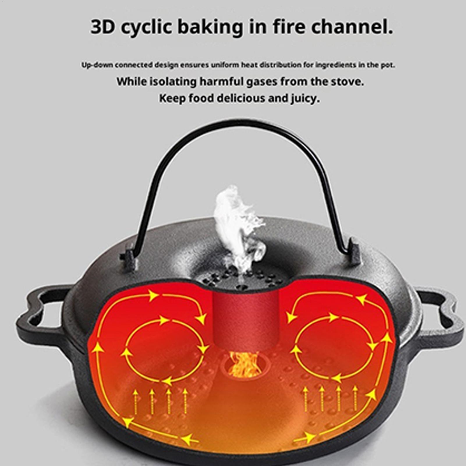 Camping Cooking Pot With Lid - Кастрюля для приготовления пищи, антипригарная посуда