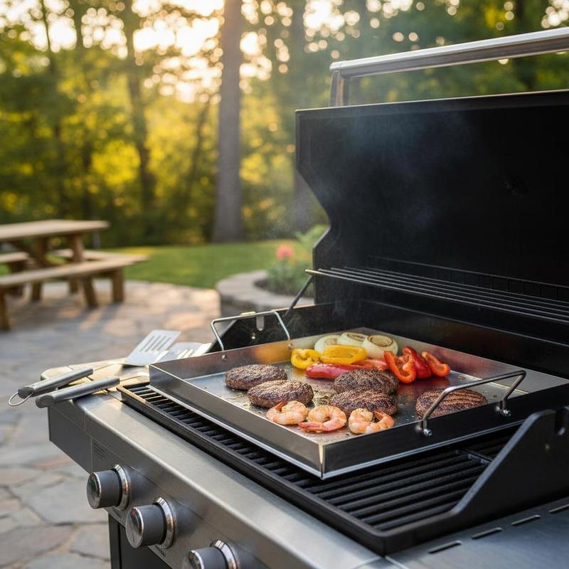 Camping Cooking Pan - Универсальная плоская сковорода-гриль 18x16 дюймов для