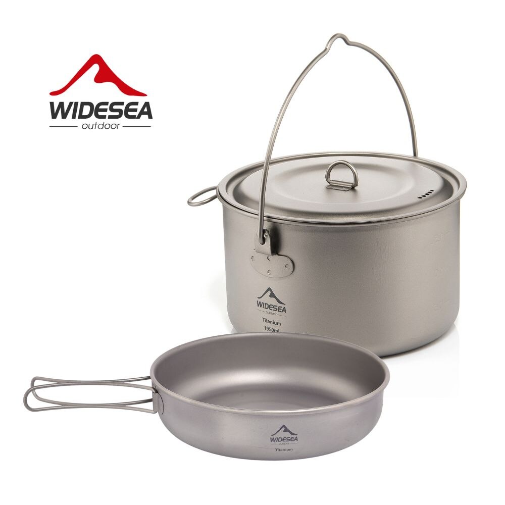 Camping Cooking Pots And Pans - Widesea посуда для кемпинга, титановый набор