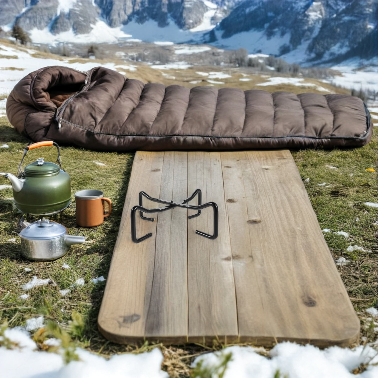 Camping Cooking Pot With Lid - Чугунная складная подставка для крышки голландской