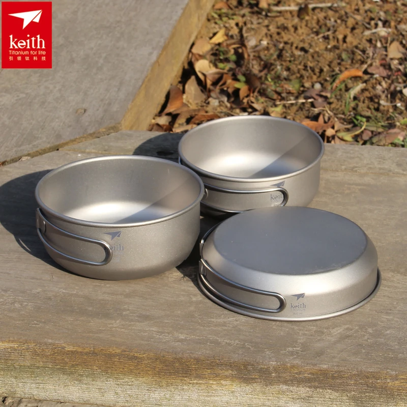 Camping Cooking Pan - Keith 3 шт. титановая посуда, сковороды,