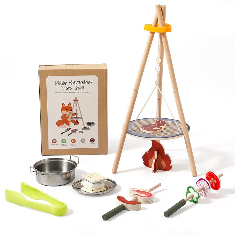 Camping Cooking Gifts - Деревянный детский набор для кемпинга и
