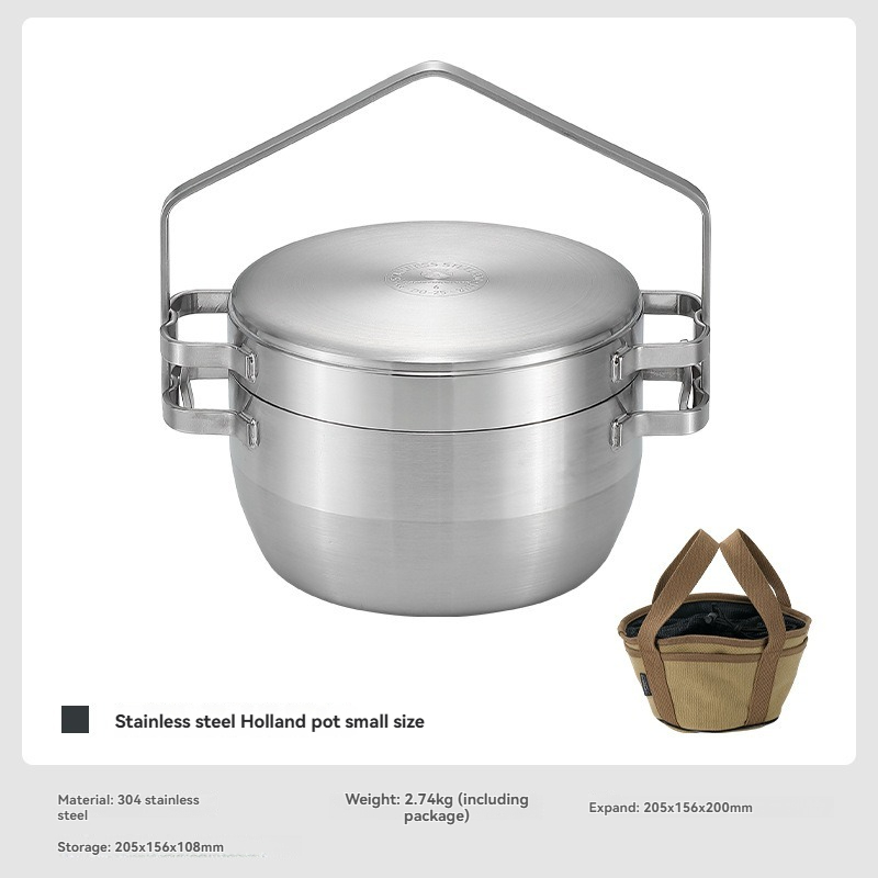 Camping Cooking Pots And Pans - Утолщенная походная кастрюля DO-25 из нержавеющей