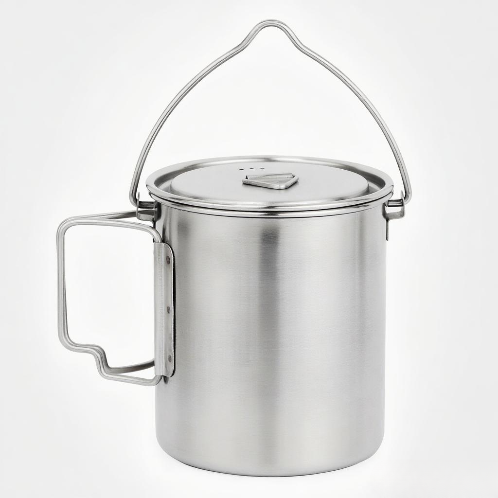 Camping Cooking Pot With Lid - Кружка-термос из нержавеющей стали 750 мл