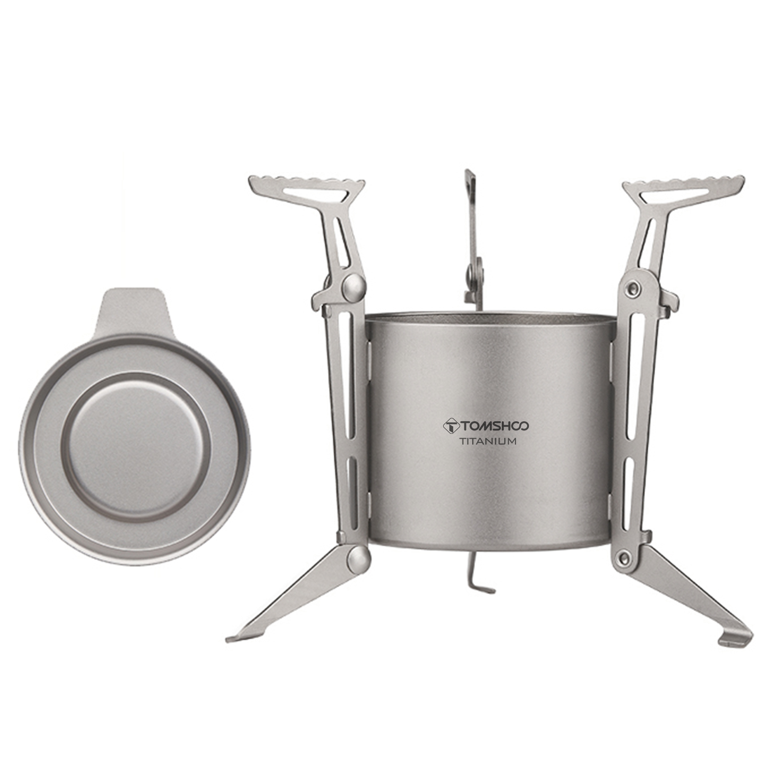 Camping Cooking Pot With Lid - Складная спиртовая горелка TOMSHOO Ti с