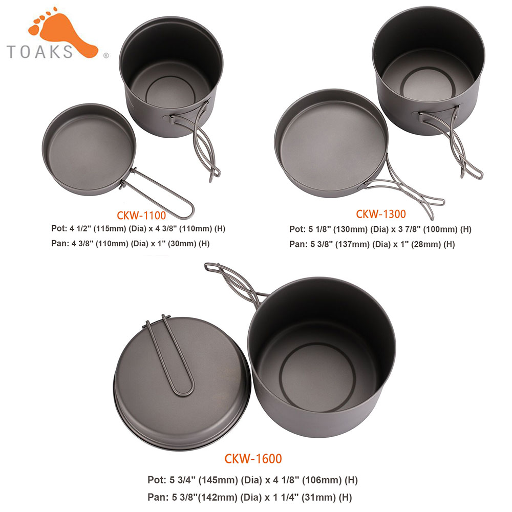 Набор посуды TOAKS, сверхлегка – обзор и цена Camping Cooking Pan