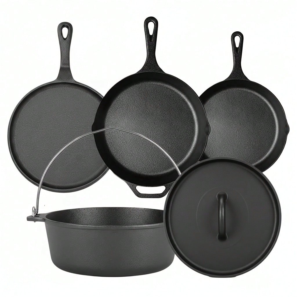 Набор чугунной посуды PACILACK – обзор и цена Camping Cooking Pots And Pans