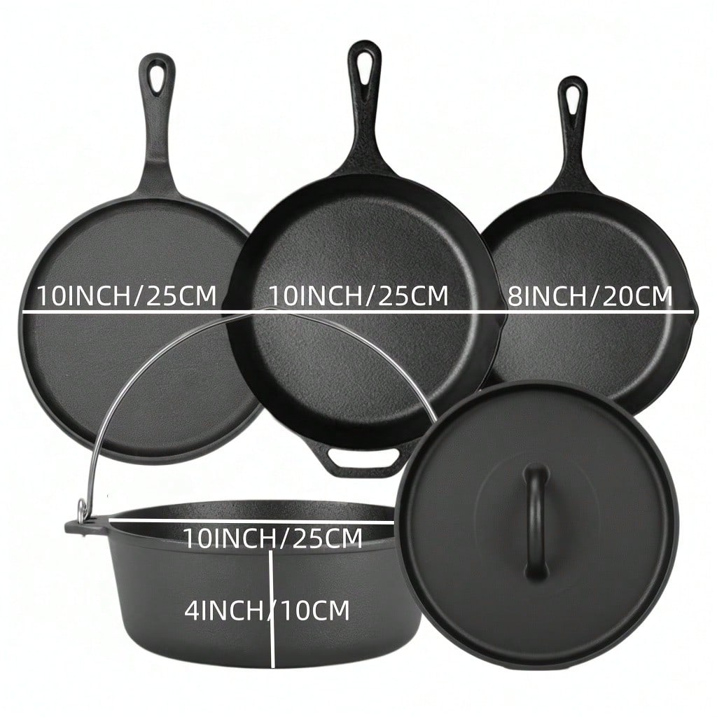 Набор чугунной посуды PACILACK – обзор и цена Camping Cooking Pots And Pans