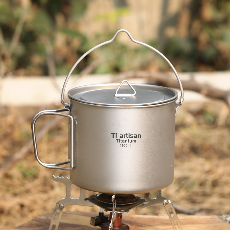 Титановый походный котелок Tia – обзор и цена Camping Cooking Pot With Lid
