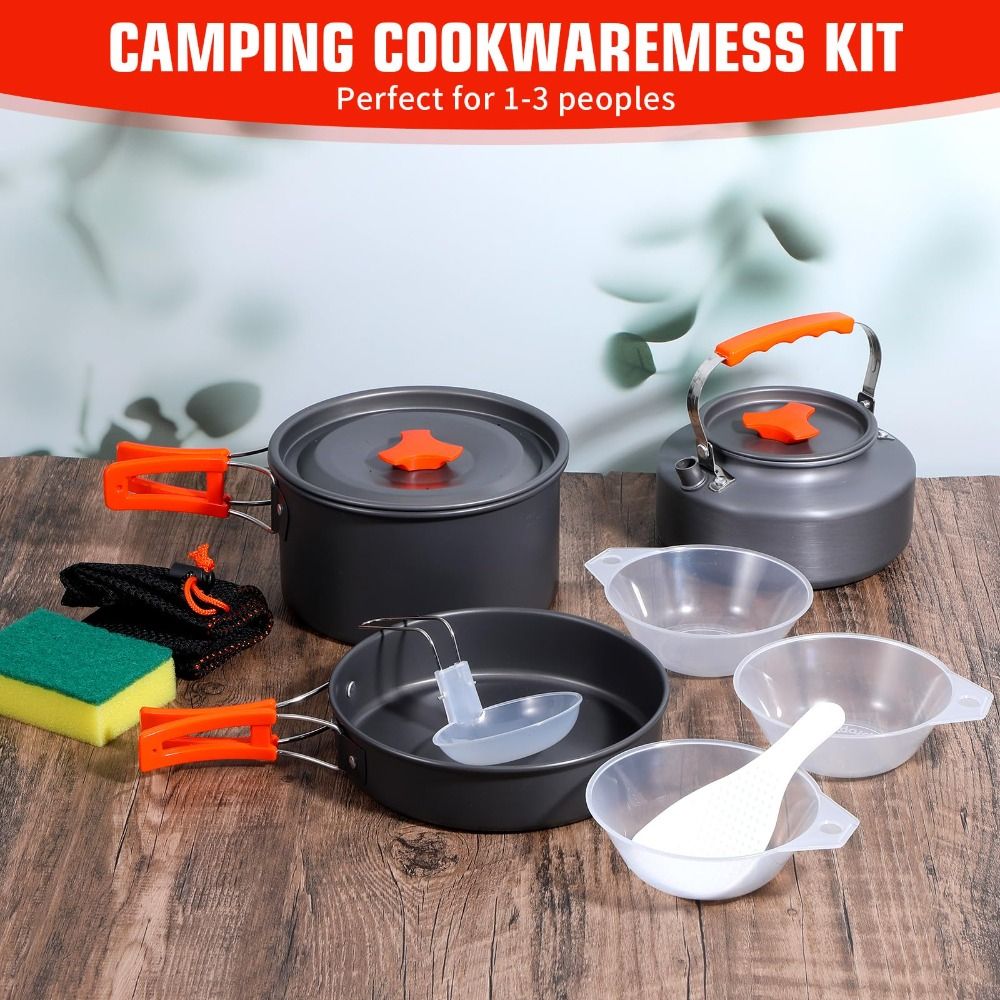 Набор посуды для кемпинга из а – обзор и цена Camping Cooking Set Non Stick