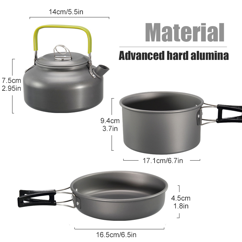 WESTTUNE набор посуды для кемп – обзор и цена Camping Cooking Pan