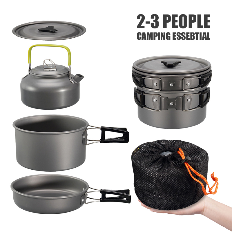 WESTTUNE набор посуды для кемп – обзор и цена Camping Cooking Pan