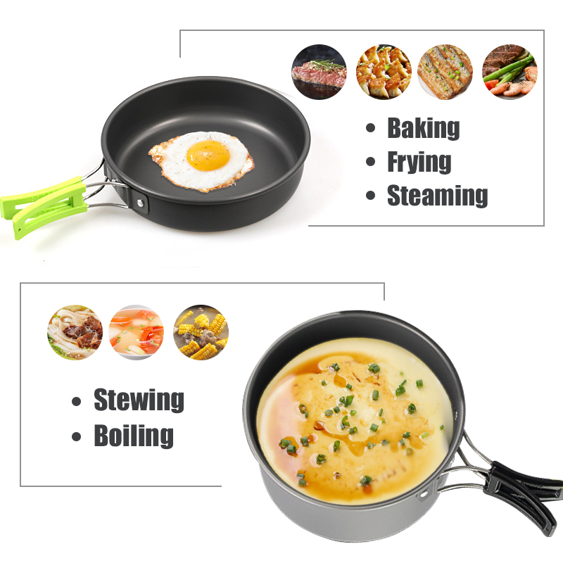 WESTTUNE набор посуды для кемп – обзор и цена Camping Cooking Pan