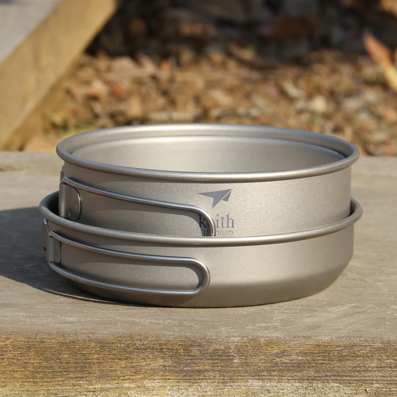 Keith 3 шт. титановая посуда,  – обзор и цена Camping Cooking Pan