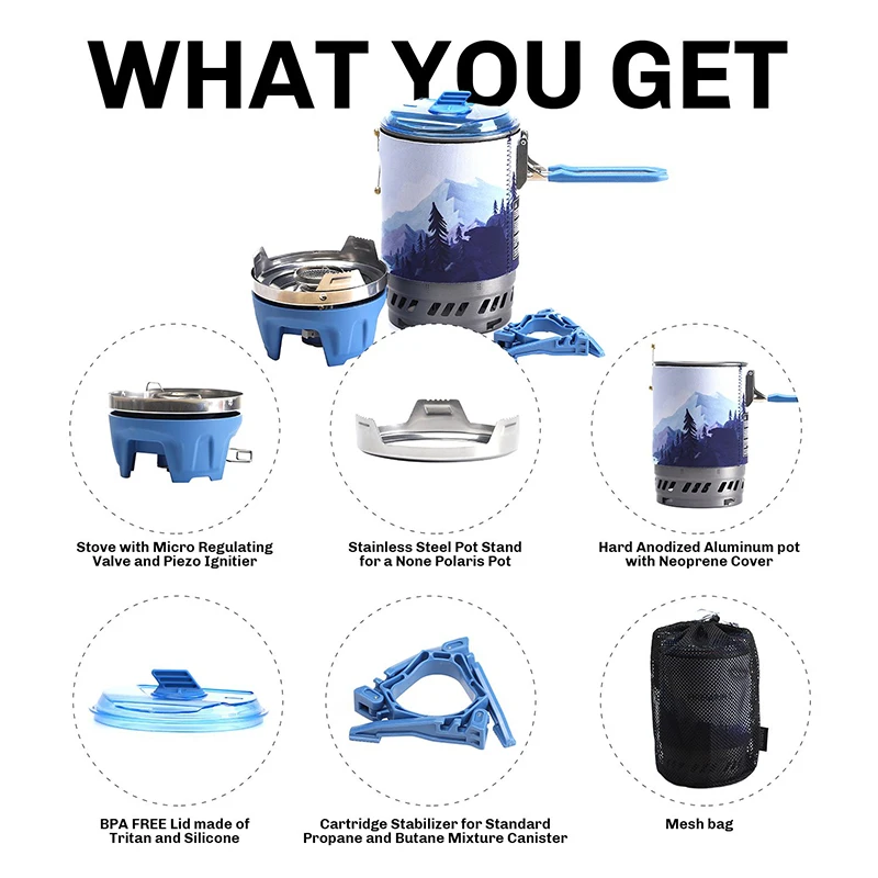 Уличная газовая горелка Fire M – обзор и цена Camping Cooking One Pot