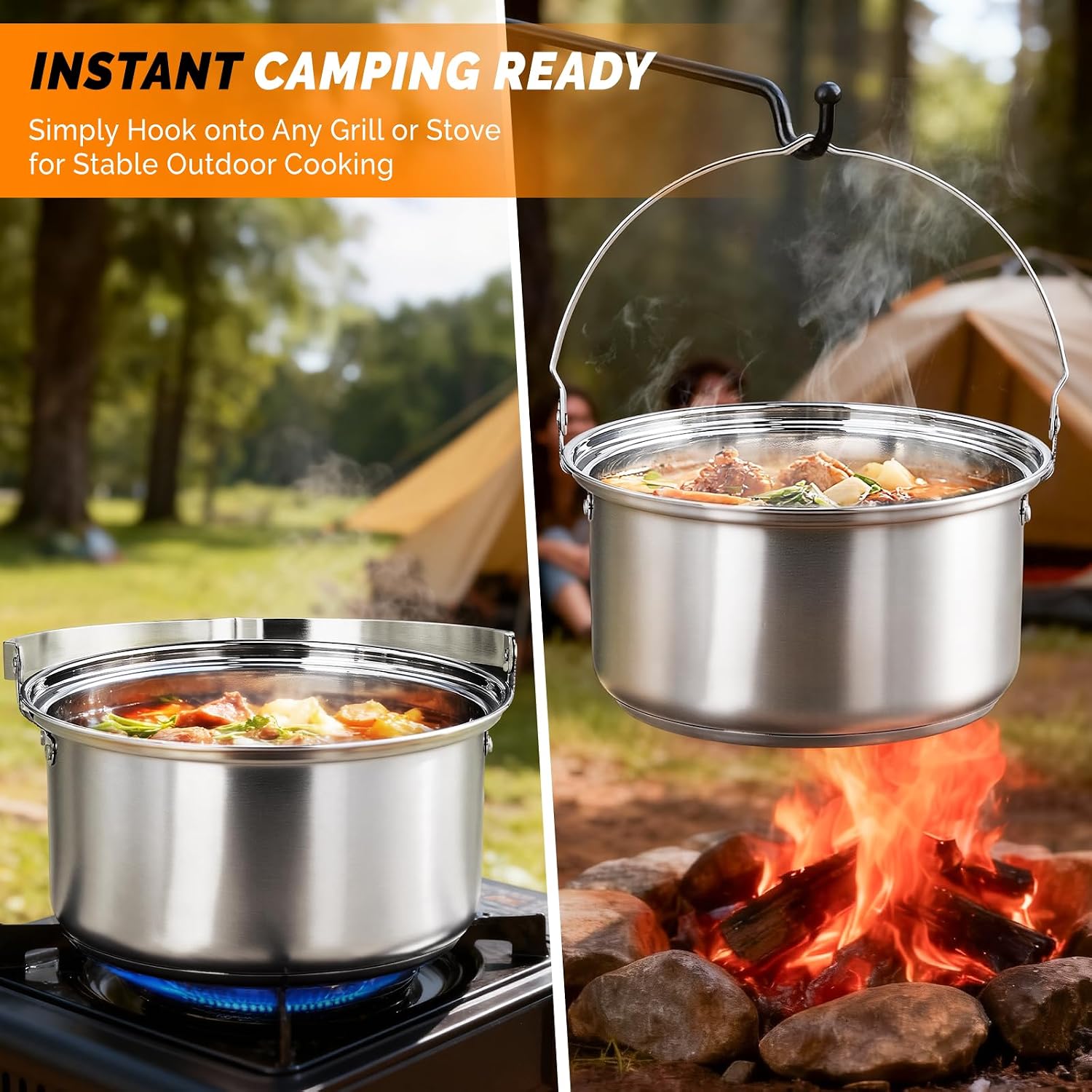 Набор посуды из 6 предметов, л – обзор и цена Camping Cooking Set Non Stick