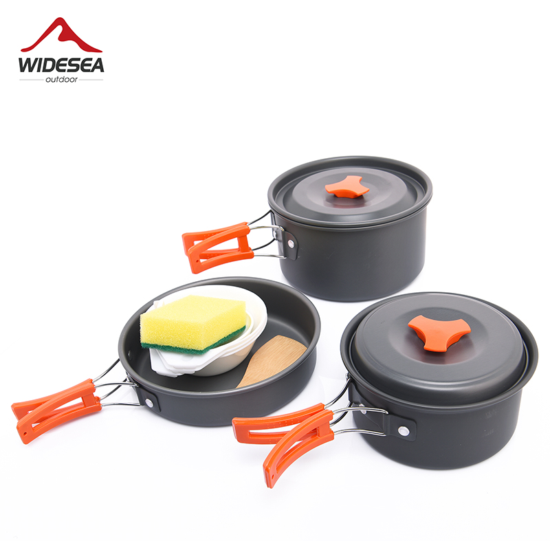 Набор посуды Widesea для кемпи – обзор и цена Camping Cooking Pots And Pans