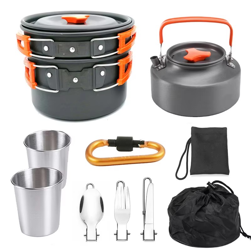 Набор для кемпинга: походная п – обзор и цена Camping Cooking Set Non Stick