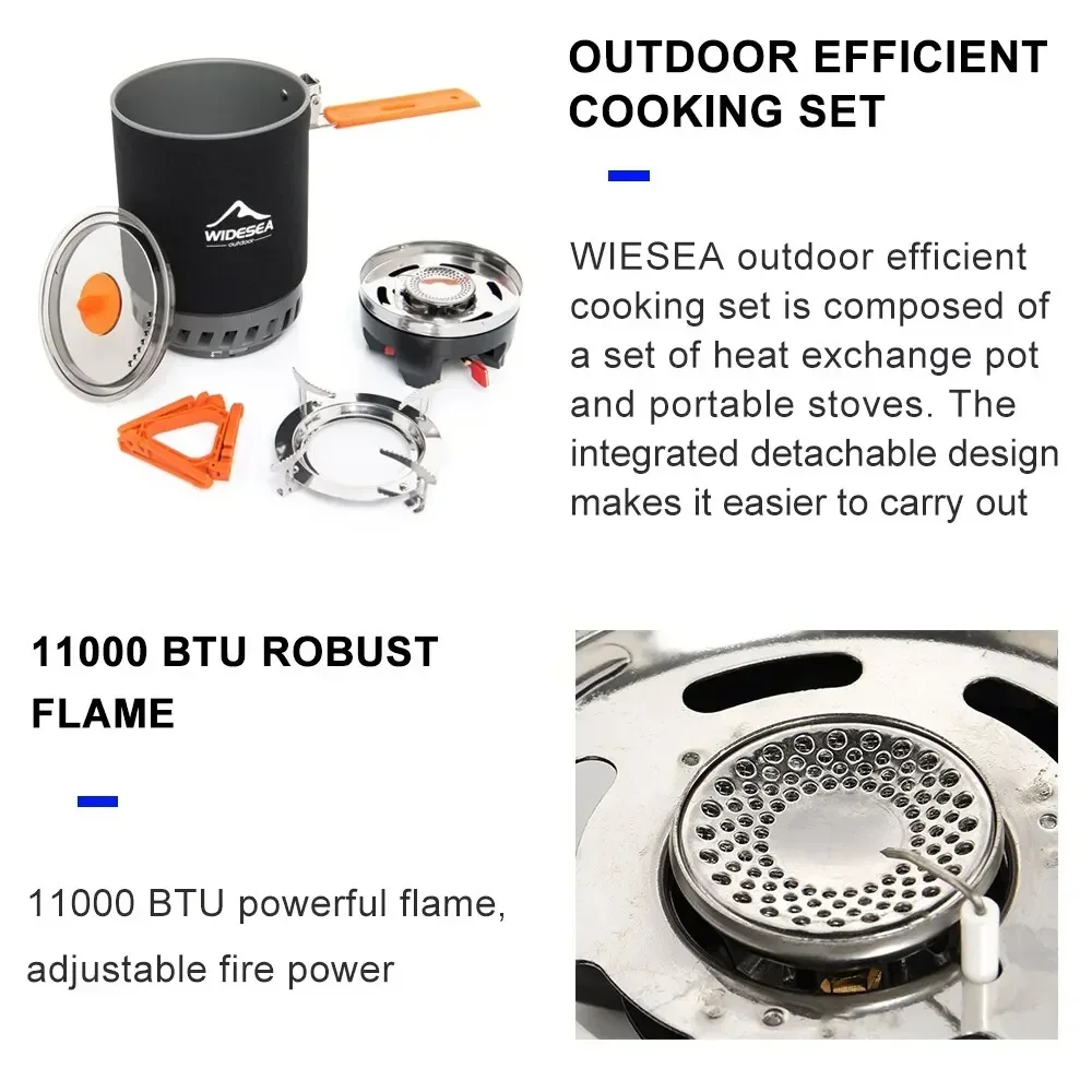 Widesea горелка для плиты, тур – обзор и цена Camping Cooking One Pot