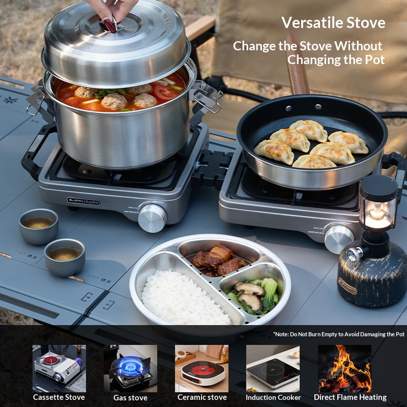 Набор для кемпинга BUERK: паро – обзор и цена Camping Cooking Pots And Pans