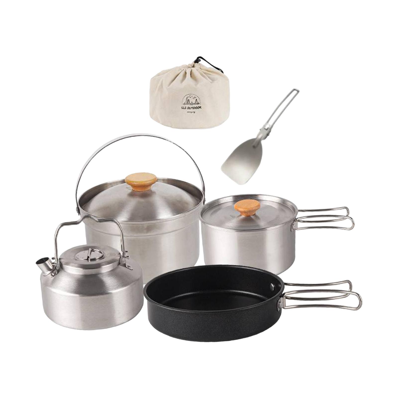 Набор походной посуды: антипри – обзор и цена Camping Cooking Set Non Stick