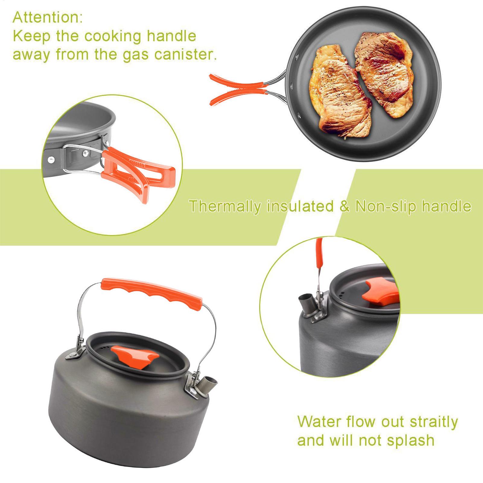 Набор для приготовления пищи с – обзор и цена Camping Cooking Set Non Stick