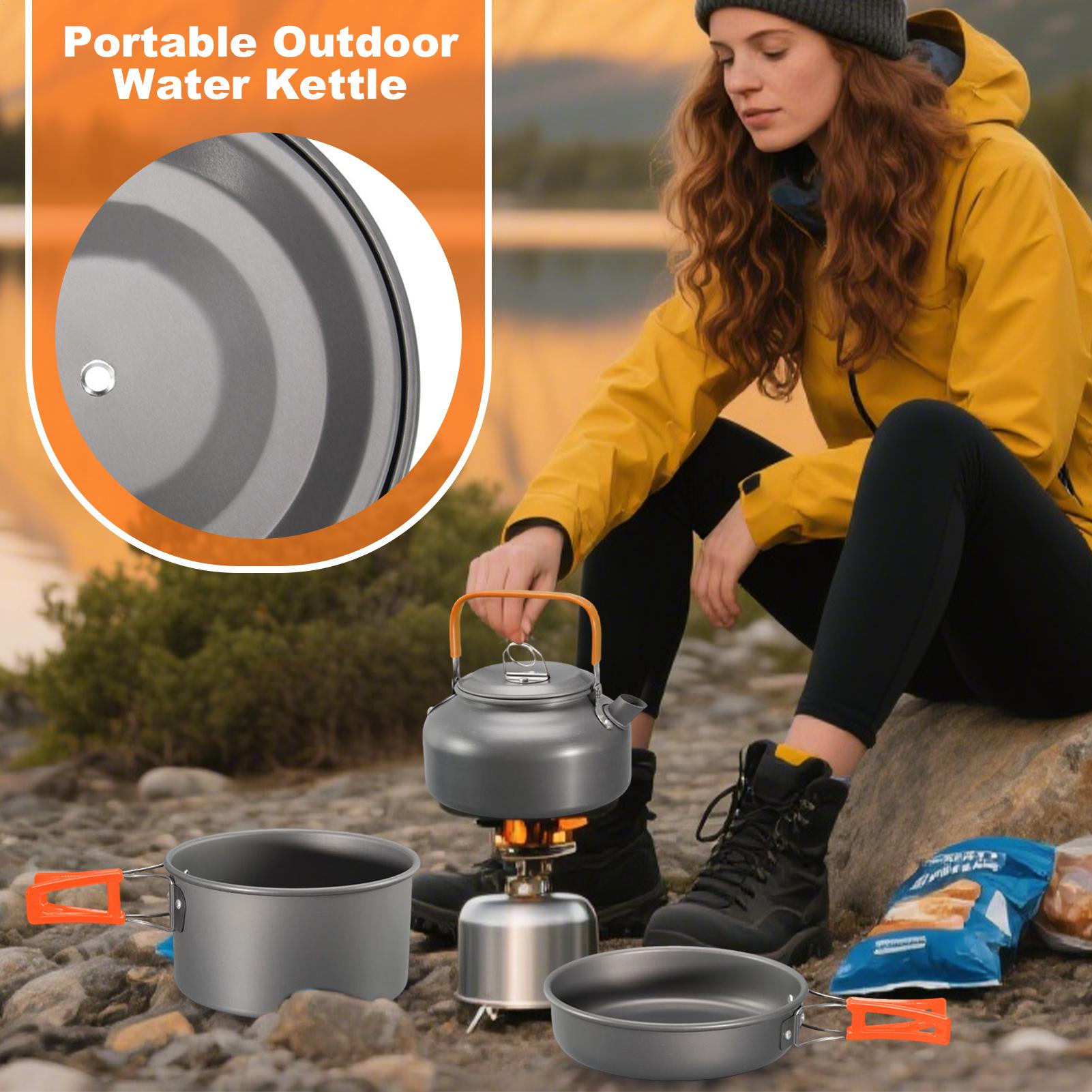 Посуда для кемпинга, набор кас – обзор и цена Camping Cooking Set Non Stick